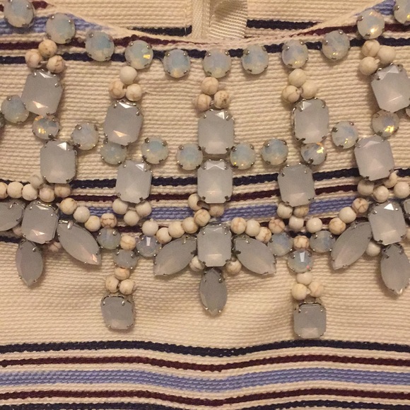 Tory Burch Striped dress with embellished neckline - Picture 5 of 8